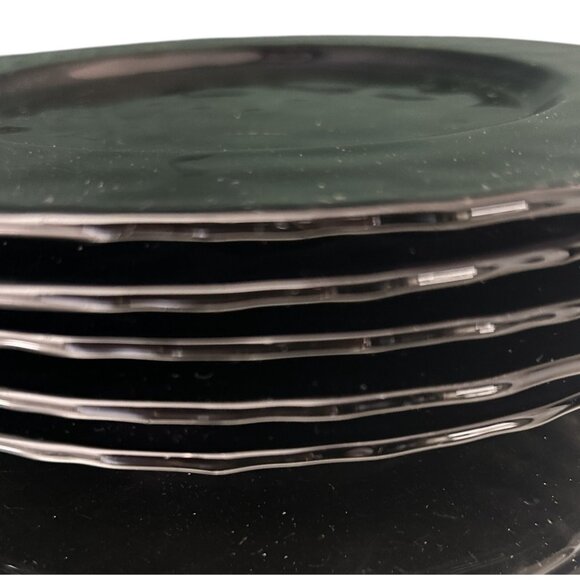 Set 5 Studio Bormioli Rocco Hammered Amethyst Purple 8” Salad/Dessert Plates Vtg - Picture 4 of 8